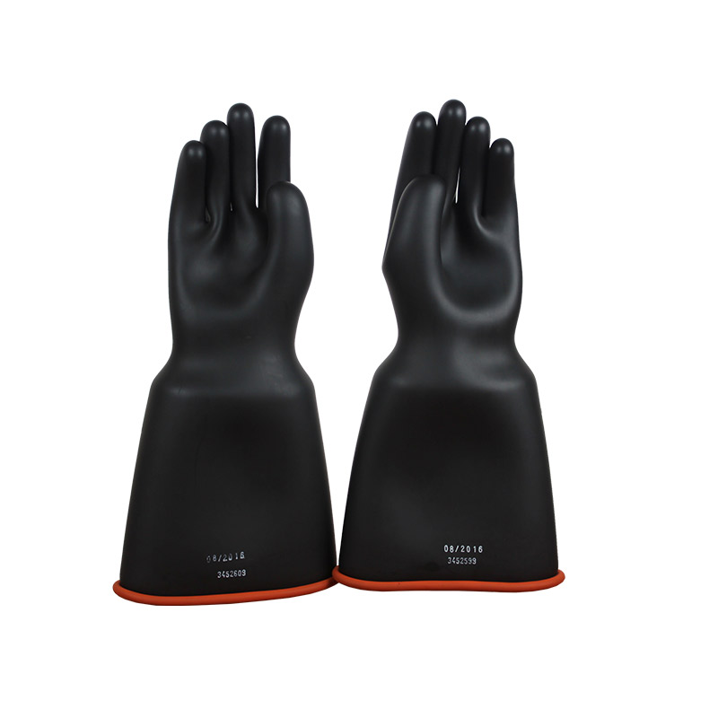 黑橘色絕（jué）緣手套4級鍾型款