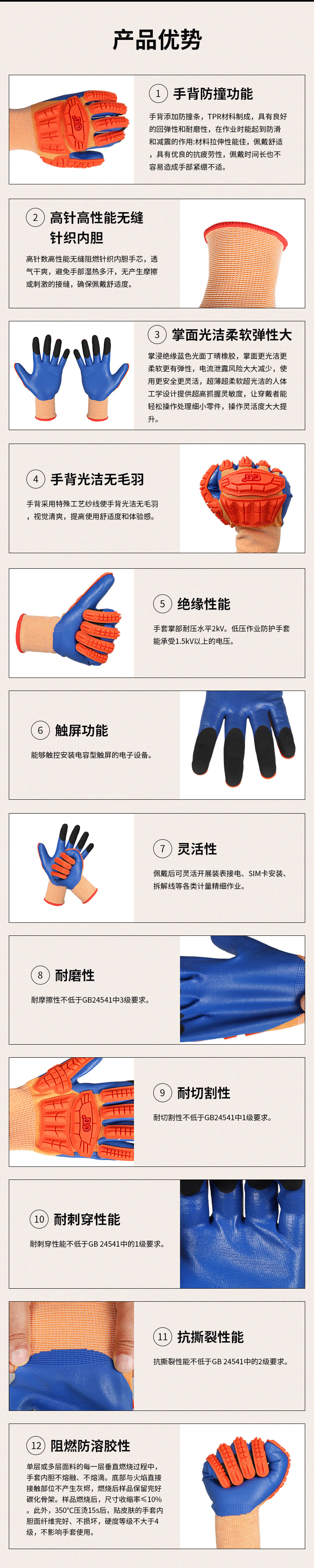 低壓作業防護(hù)手套(手背防撞設計(jì)款)