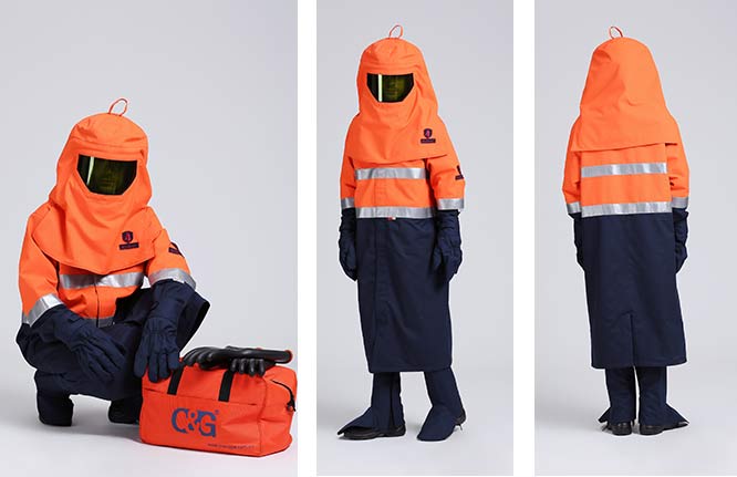 Nomex®麵料製作的55cal 防電弧大袍防電弧服(fú)